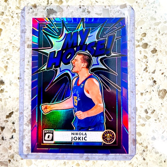 NIKOLA JOKIĆ PURPLE OPTIC PRIZM CARD “MY HOUSE” NBA - Picture 1 of 2